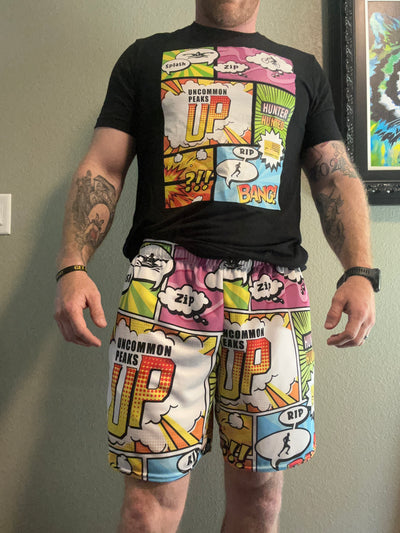 Comic mesh shorts