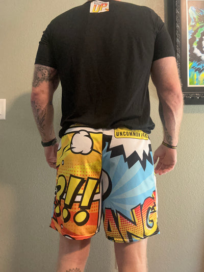 Comic mesh shorts